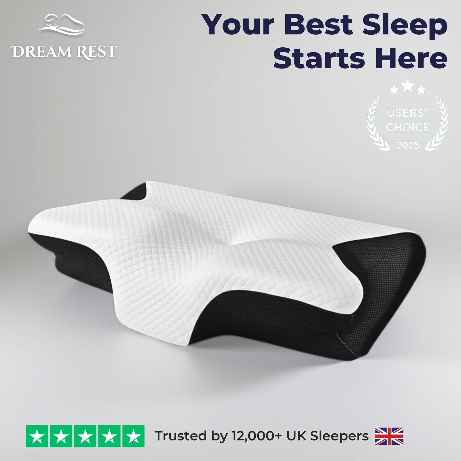 DreamRest™ Ergonomic Memory Foam Pillow