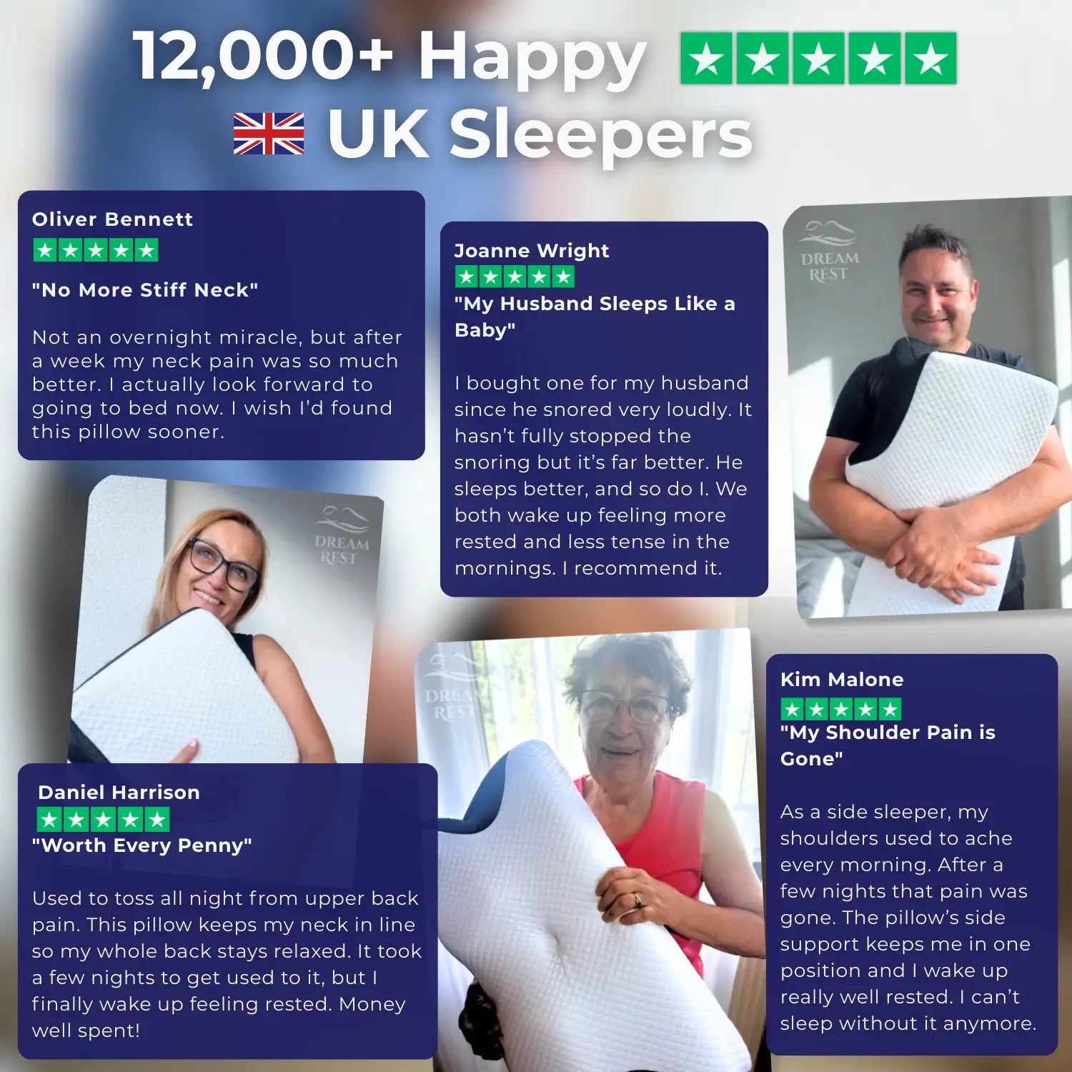 DreamRest™ Ergonomic Memory Foam Pillow